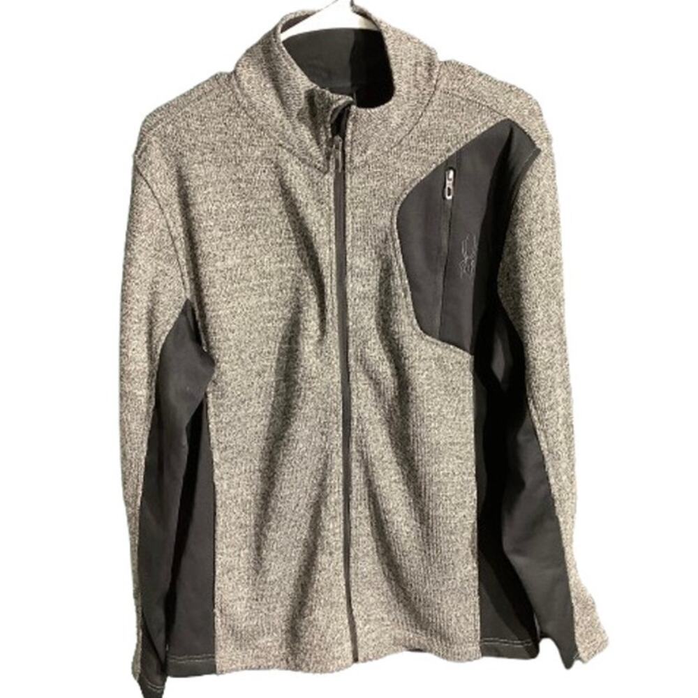Spyder Raider Charcoal Heather Full Zip Jacket Men’s M — Outdoor, Ski, Athletic